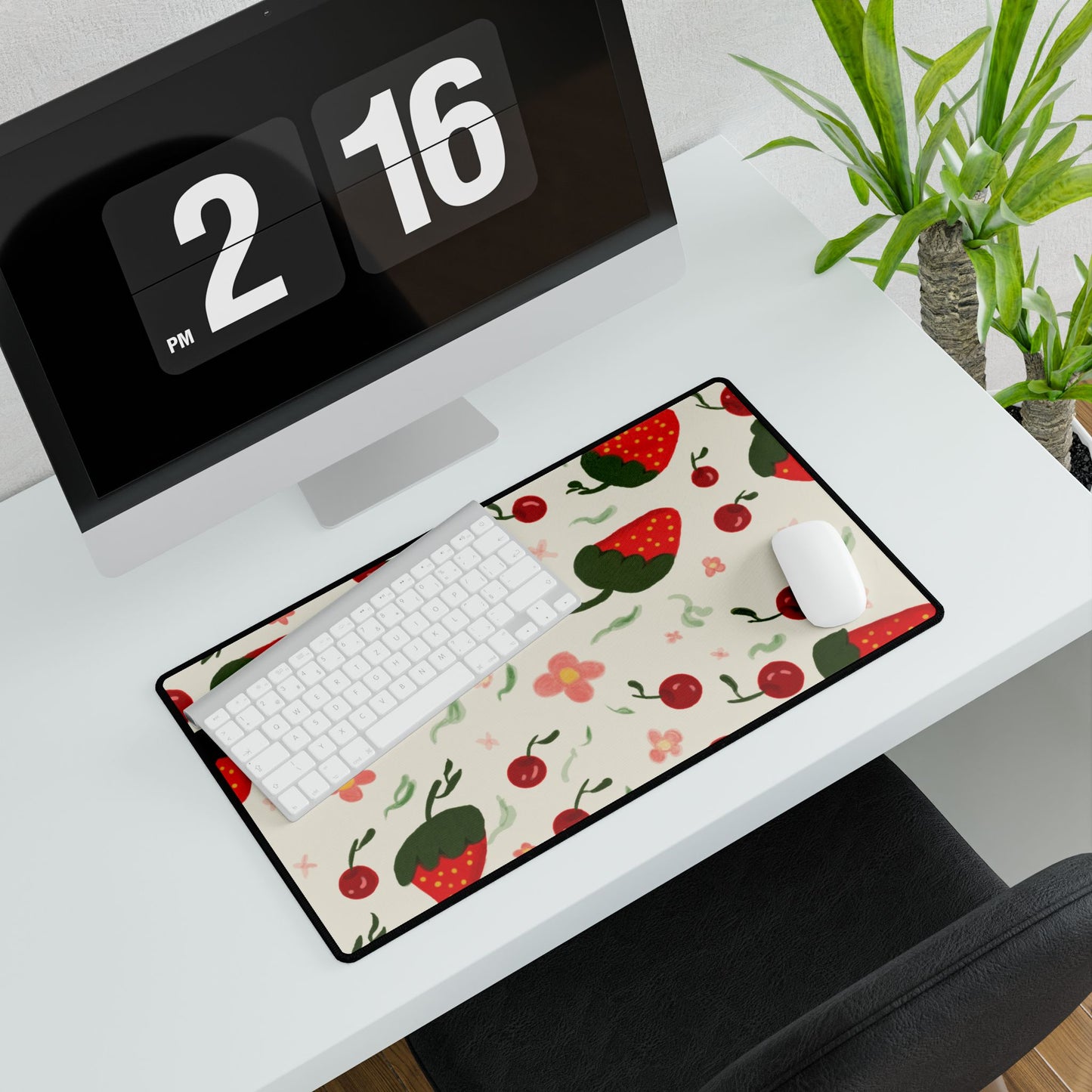 Fruit Desk Mat - Strawberry and Cherry