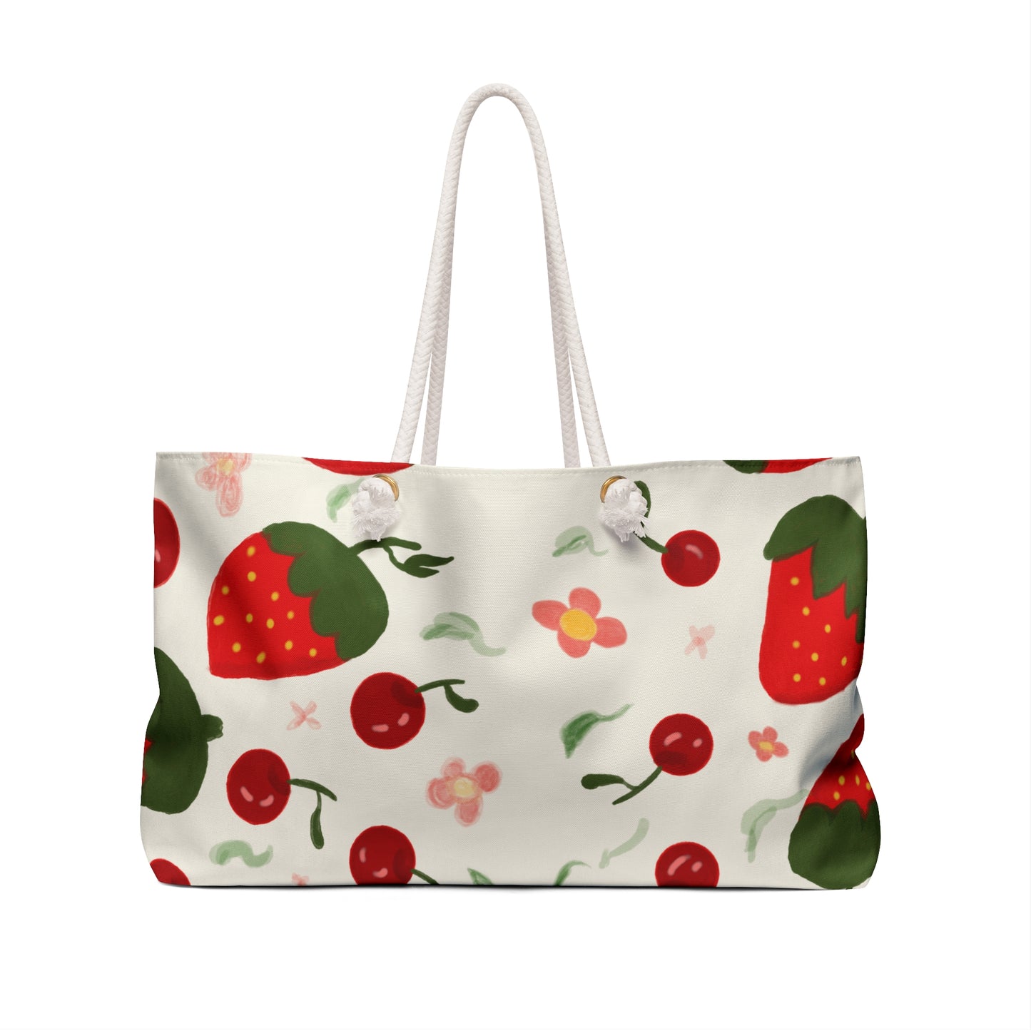 Strawberry Blossom Weekender Bag - Perfect for Beach Trips & Weekend Getaways