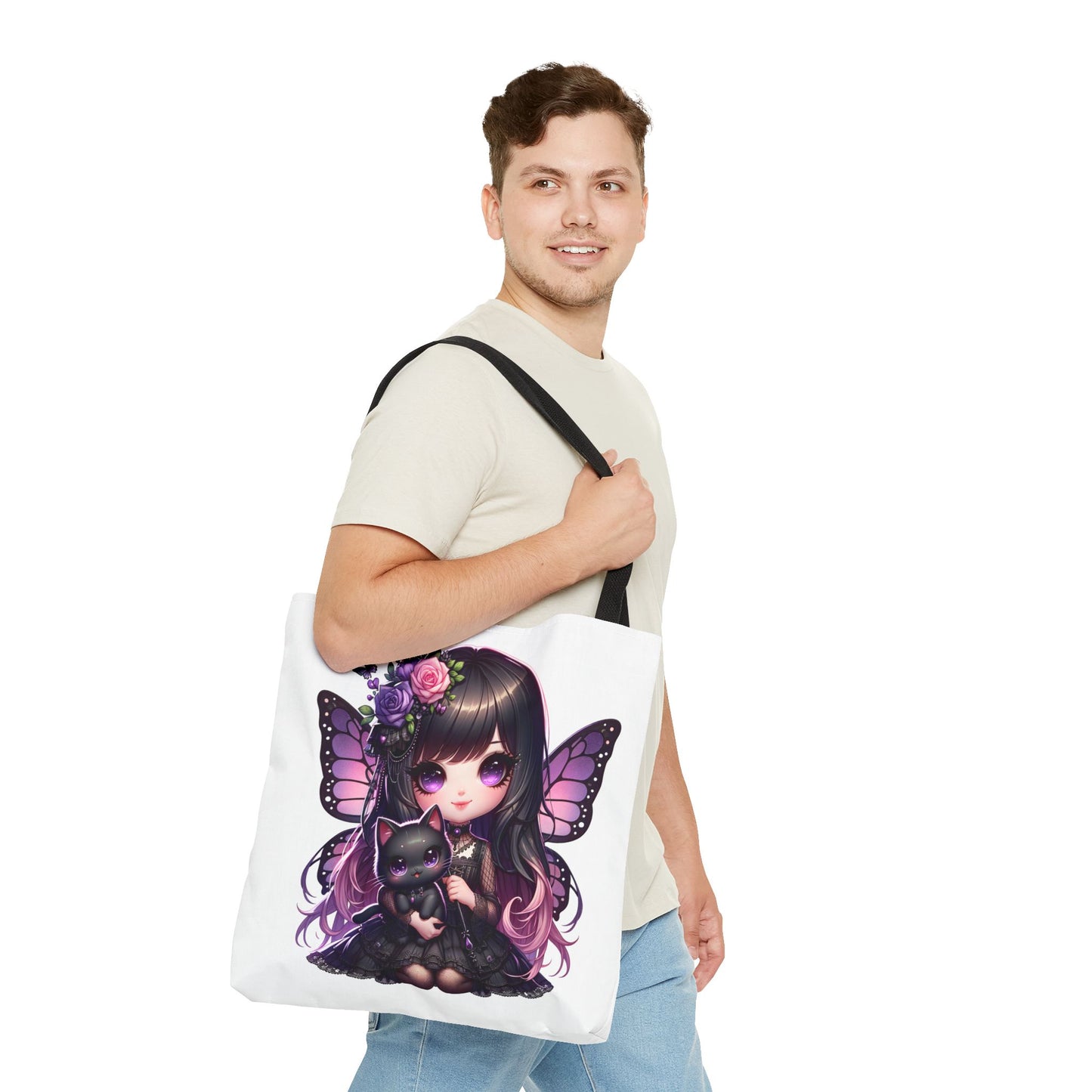 Whimsical Fairy Cat Tote Bag
