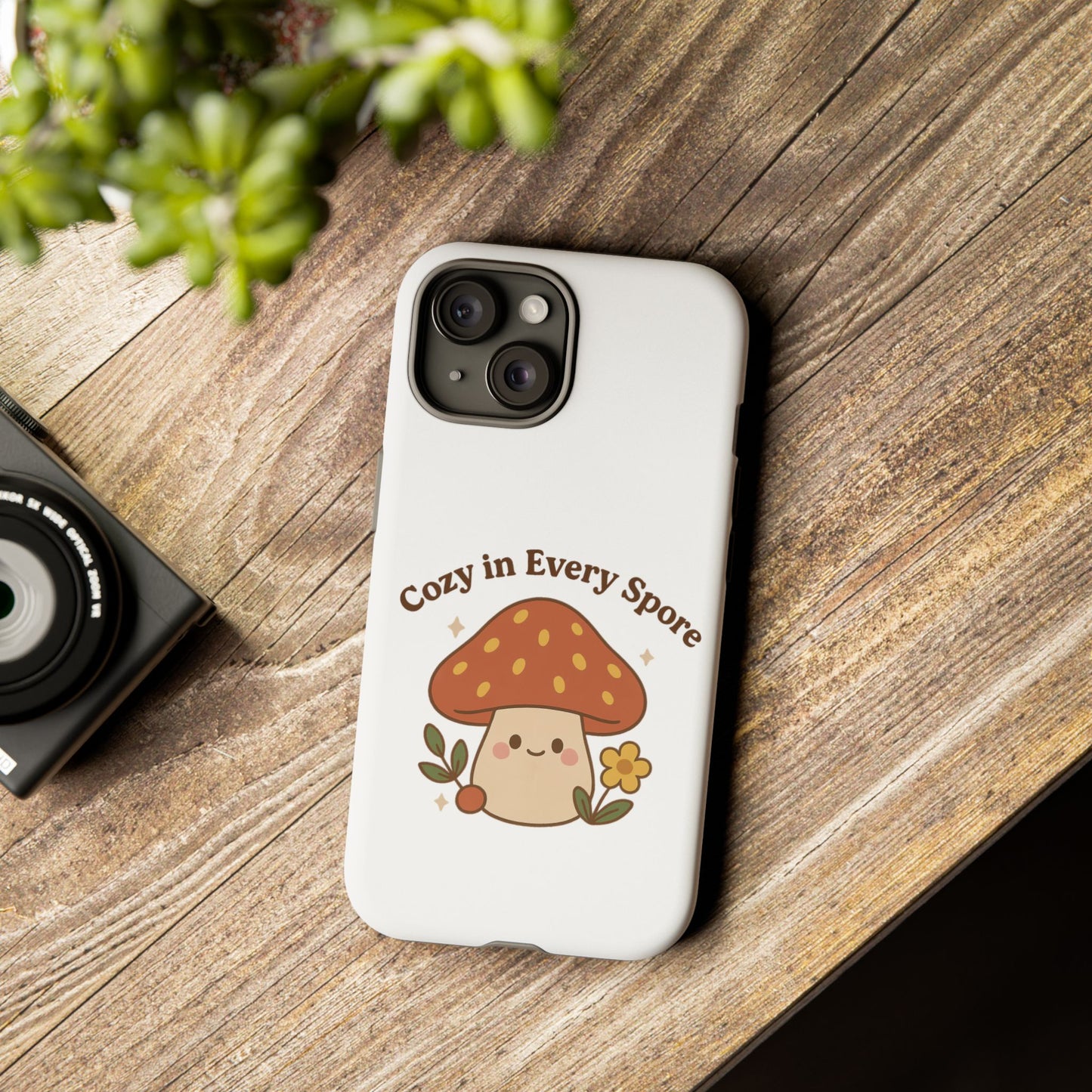 Phone Case - Cozy Mushroom 'Cozy in Every Spore' Design