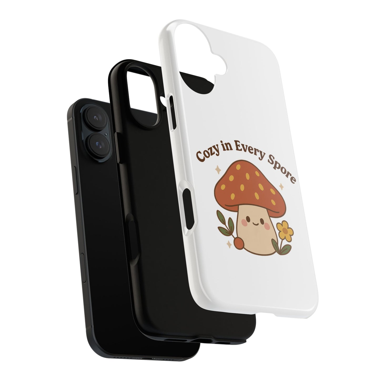Phone Case - Cozy Mushroom 'Cozy in Every Spore' Design