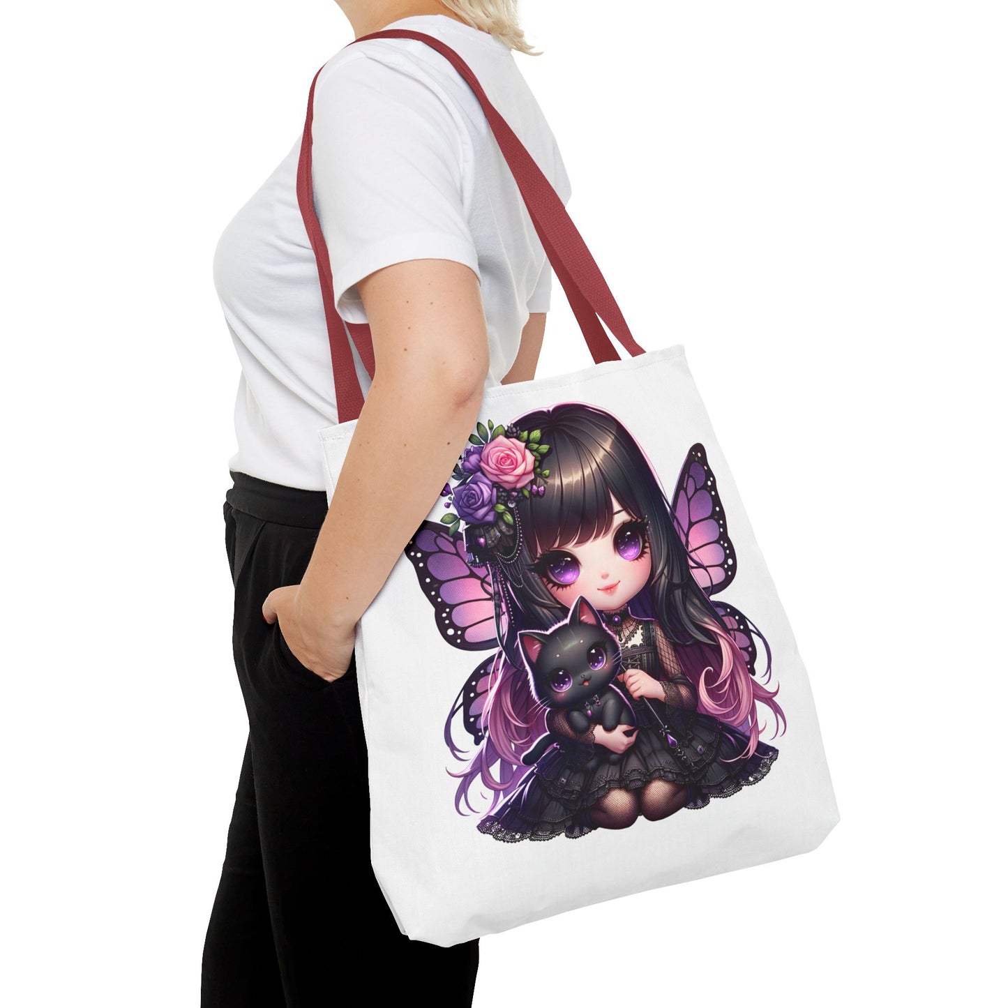 Whimsical Fairy Cat Tote Bag
