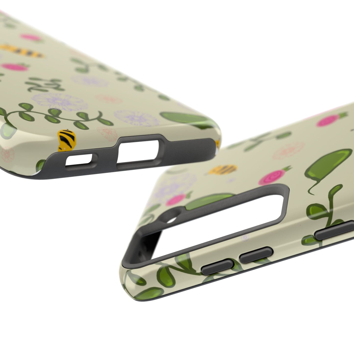 Phone Case - Bees and Flowers Seamless Pattern