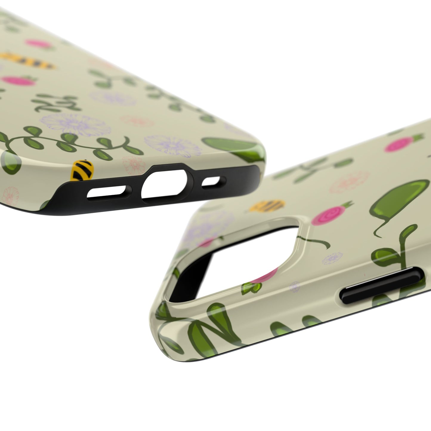 Phone Case - Bees and Flowers Seamless Pattern