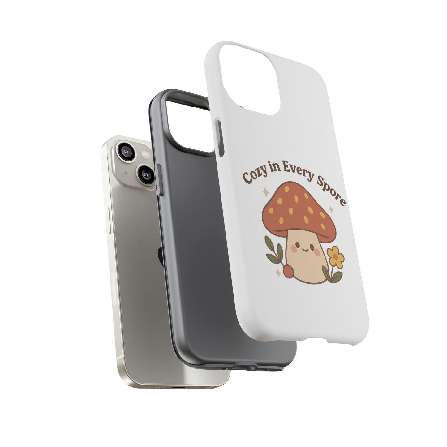 Phone Case - Cozy Mushroom 'Cozy in Every Spore' Design