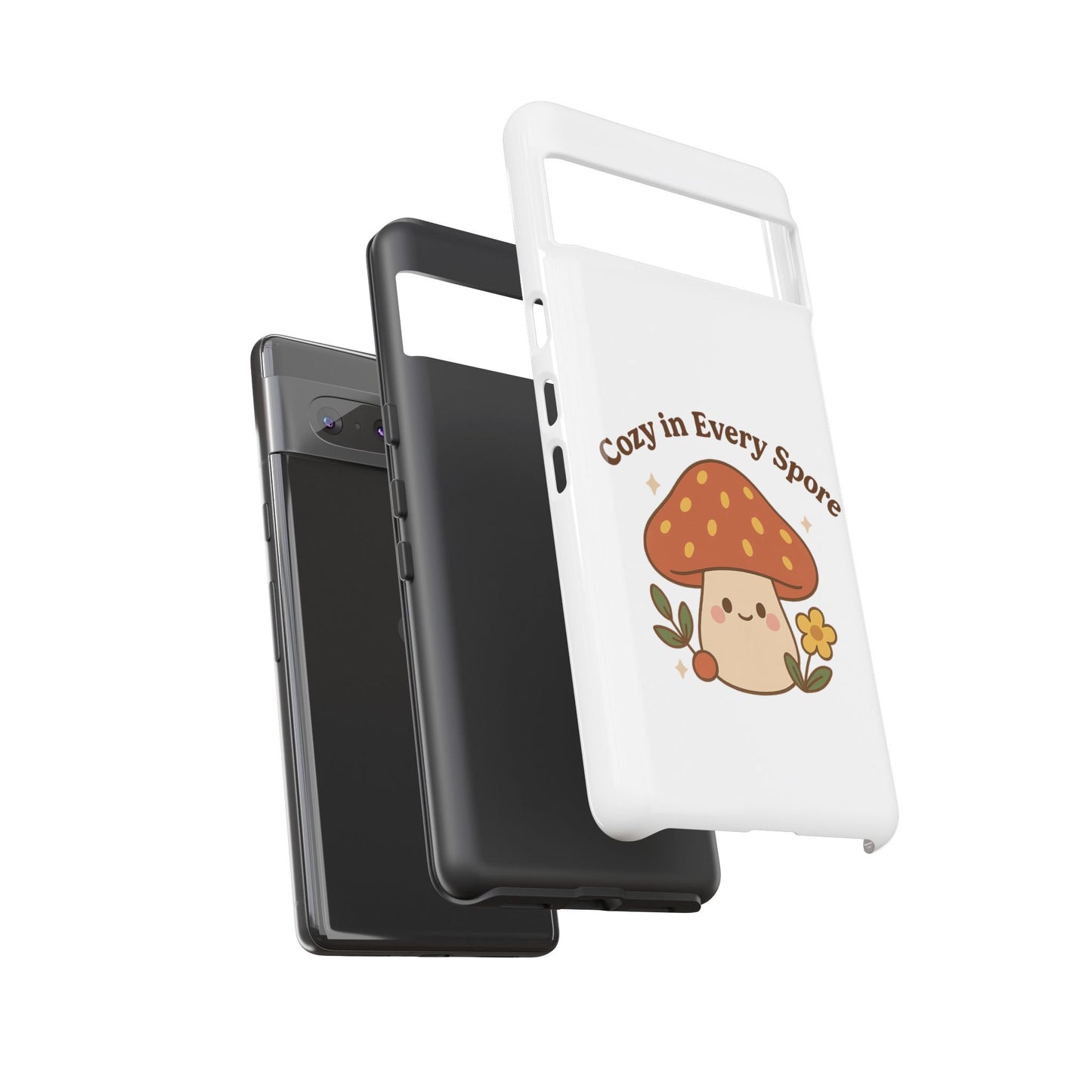 Phone Case - Cozy Mushroom 'Cozy in Every Spore' Design