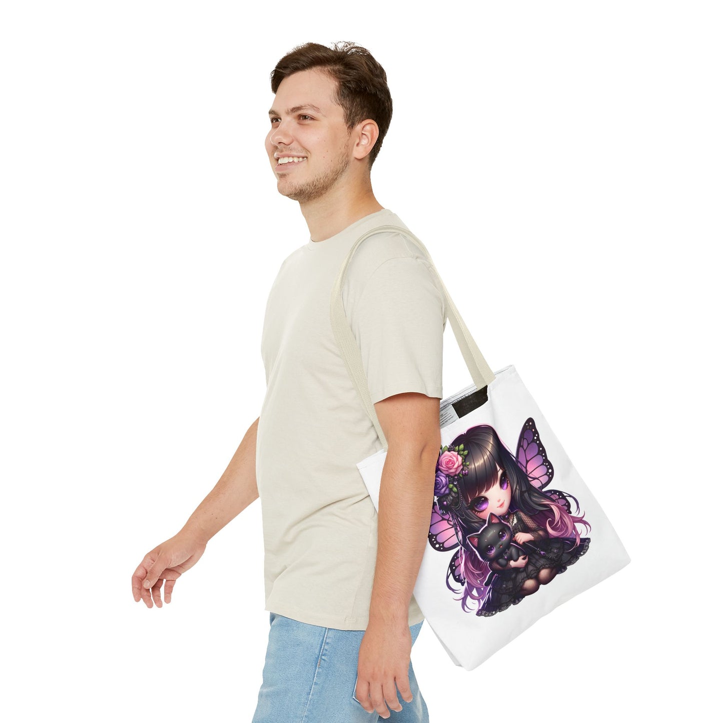 Whimsical Fairy Cat Tote Bag