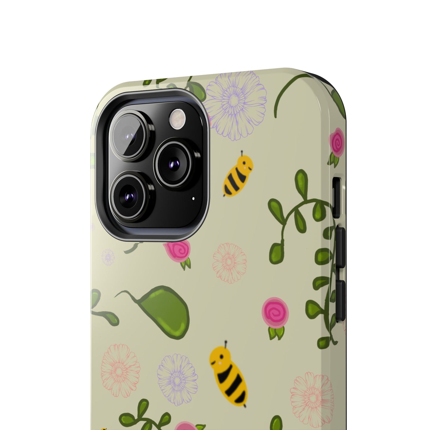 Phone Case - Bees and Flowers Seamless Pattern