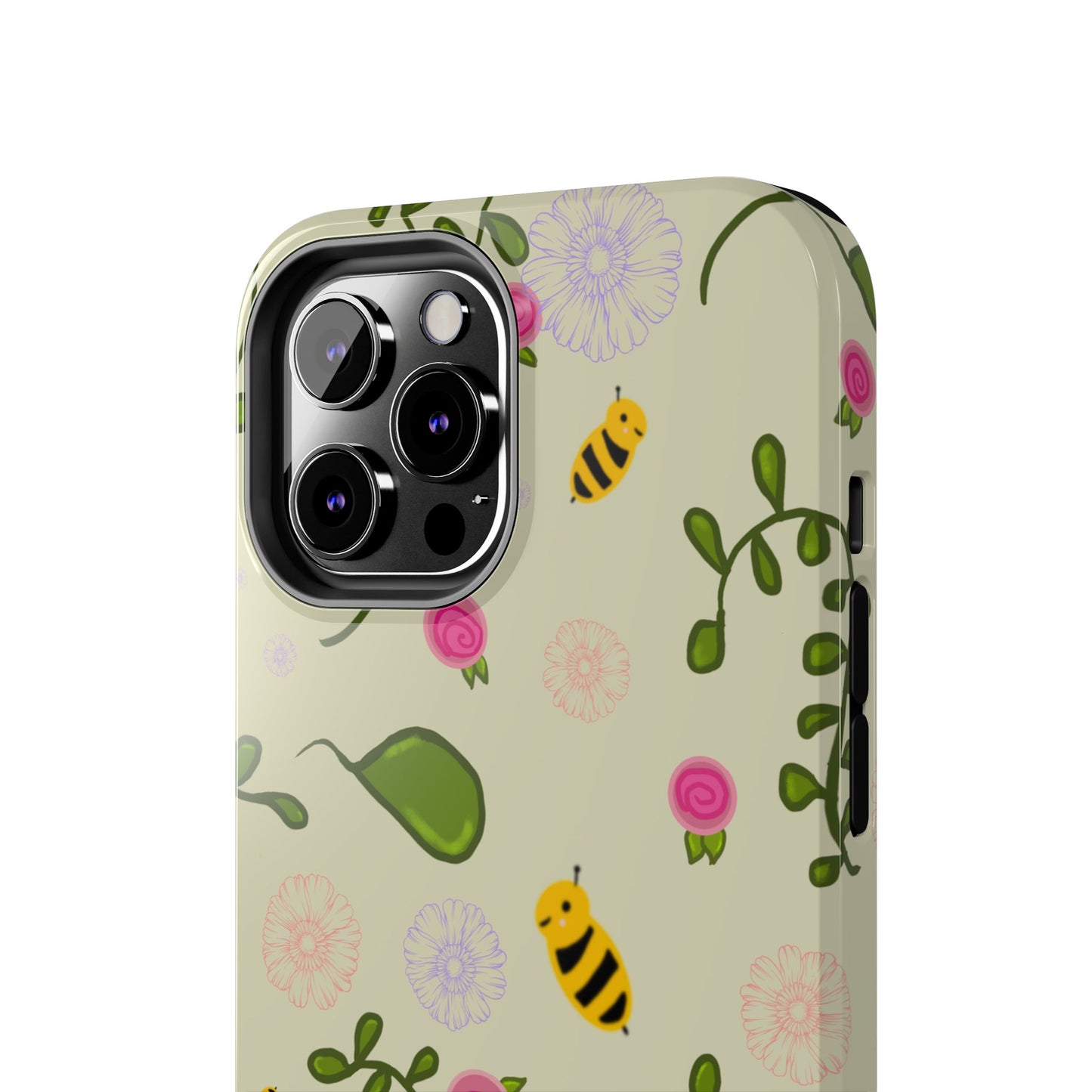 Phone Case - Bees and Flowers Seamless Pattern