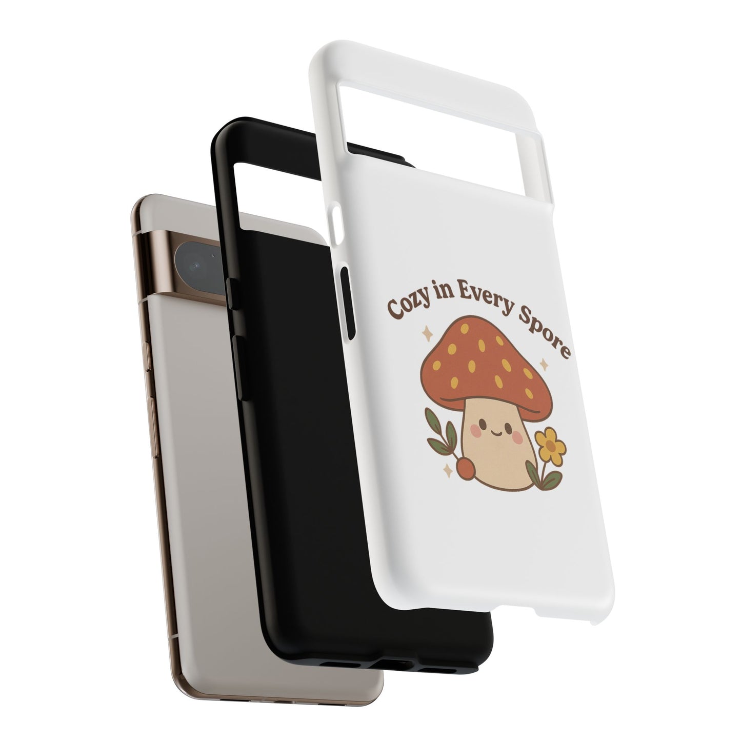 Phone Case - Cozy Mushroom 'Cozy in Every Spore' Design