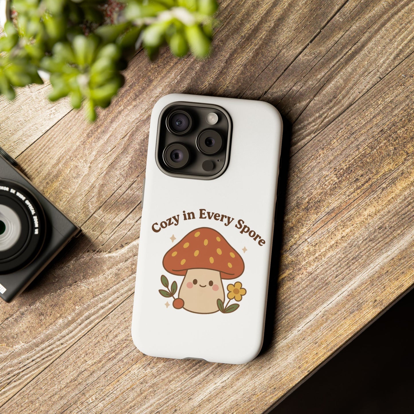 Phone Case - Cozy Mushroom 'Cozy in Every Spore' Design