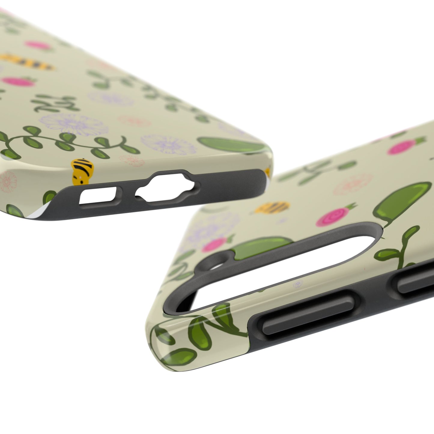 Phone Case - Bees and Flowers Seamless Pattern