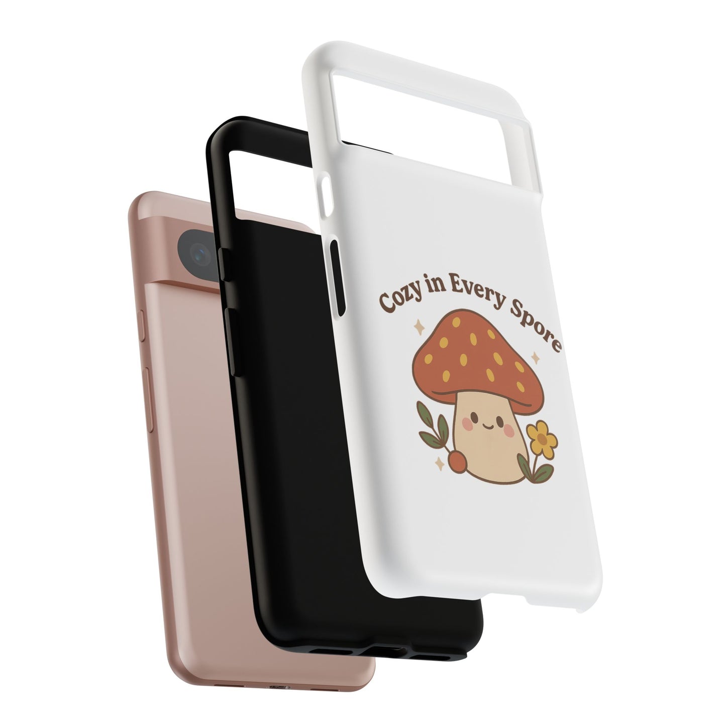 Phone Case - Cozy Mushroom 'Cozy in Every Spore' Design