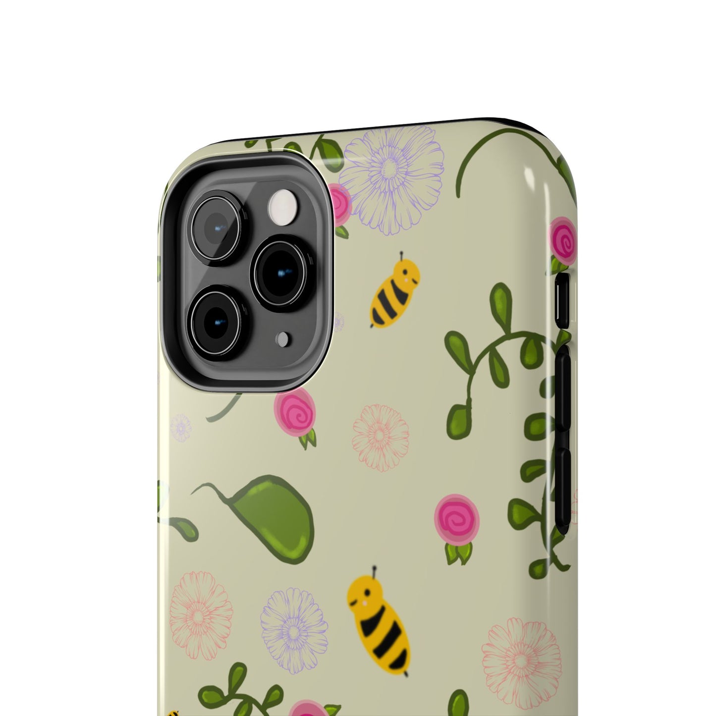 Phone Case - Bees and Flowers Seamless Pattern