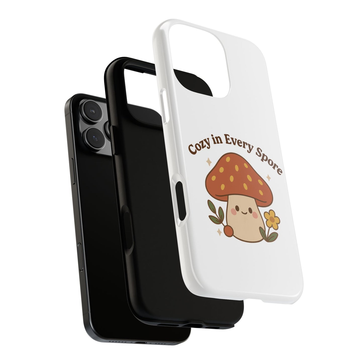Phone Case - Cozy Mushroom 'Cozy in Every Spore' Design