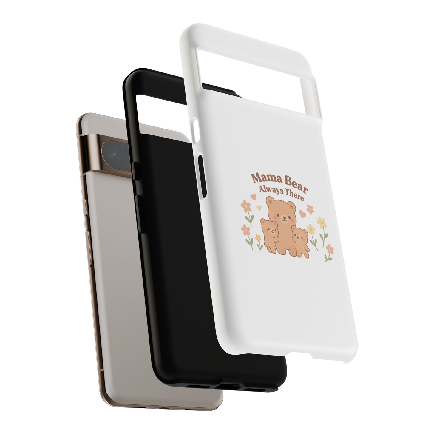 Mama Bear Always There Phone Case – Cute Kawaii Gift for Moms