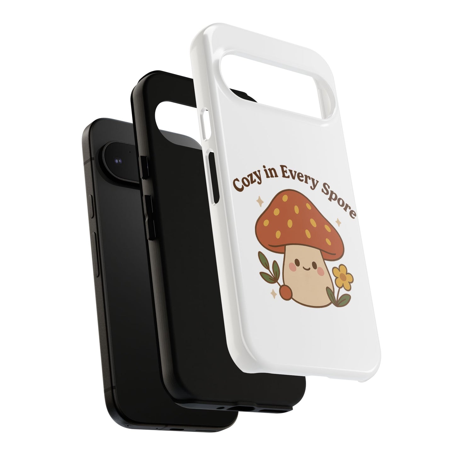 Phone Case - Cozy Mushroom 'Cozy in Every Spore' Design