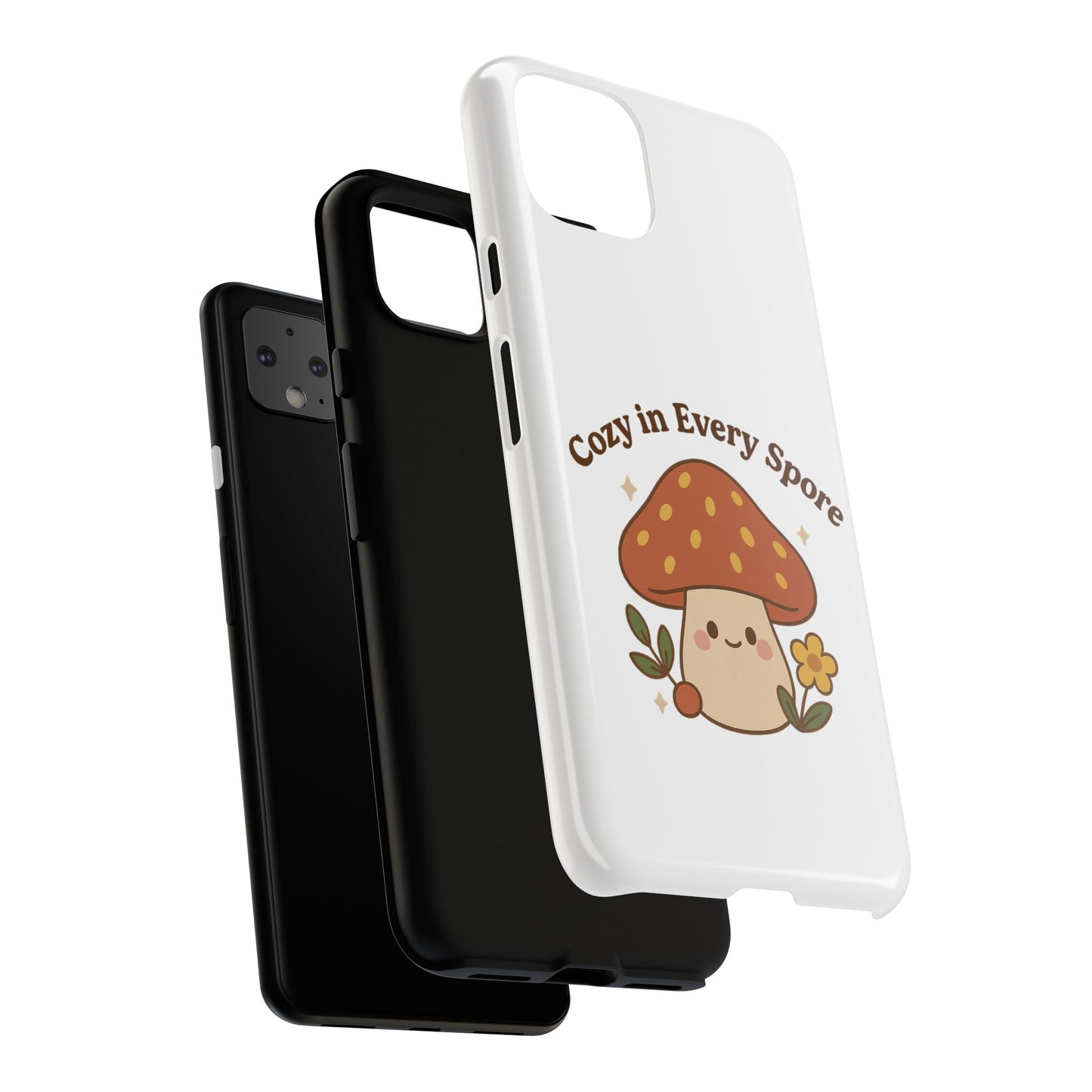 Phone Case - Cozy Mushroom 'Cozy in Every Spore' Design
