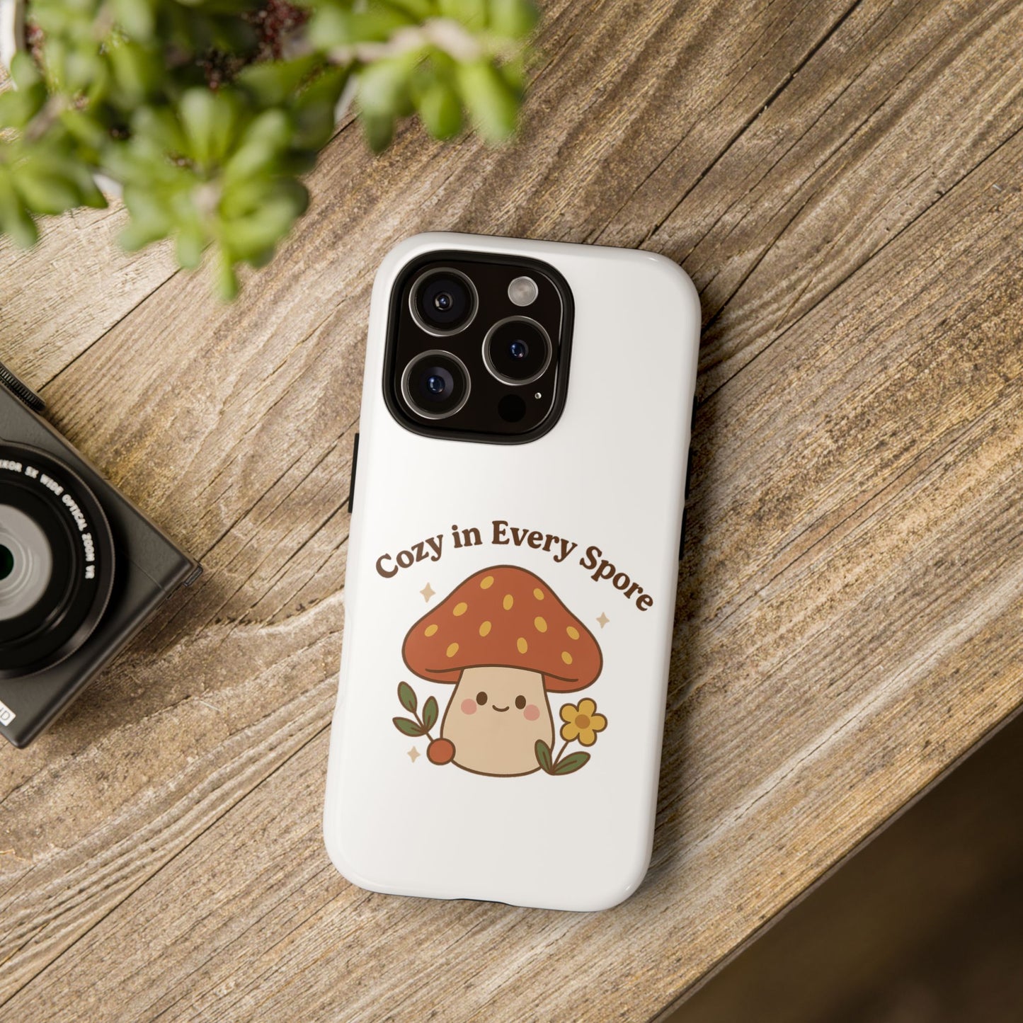 Phone Case - Cozy Mushroom 'Cozy in Every Spore' Design