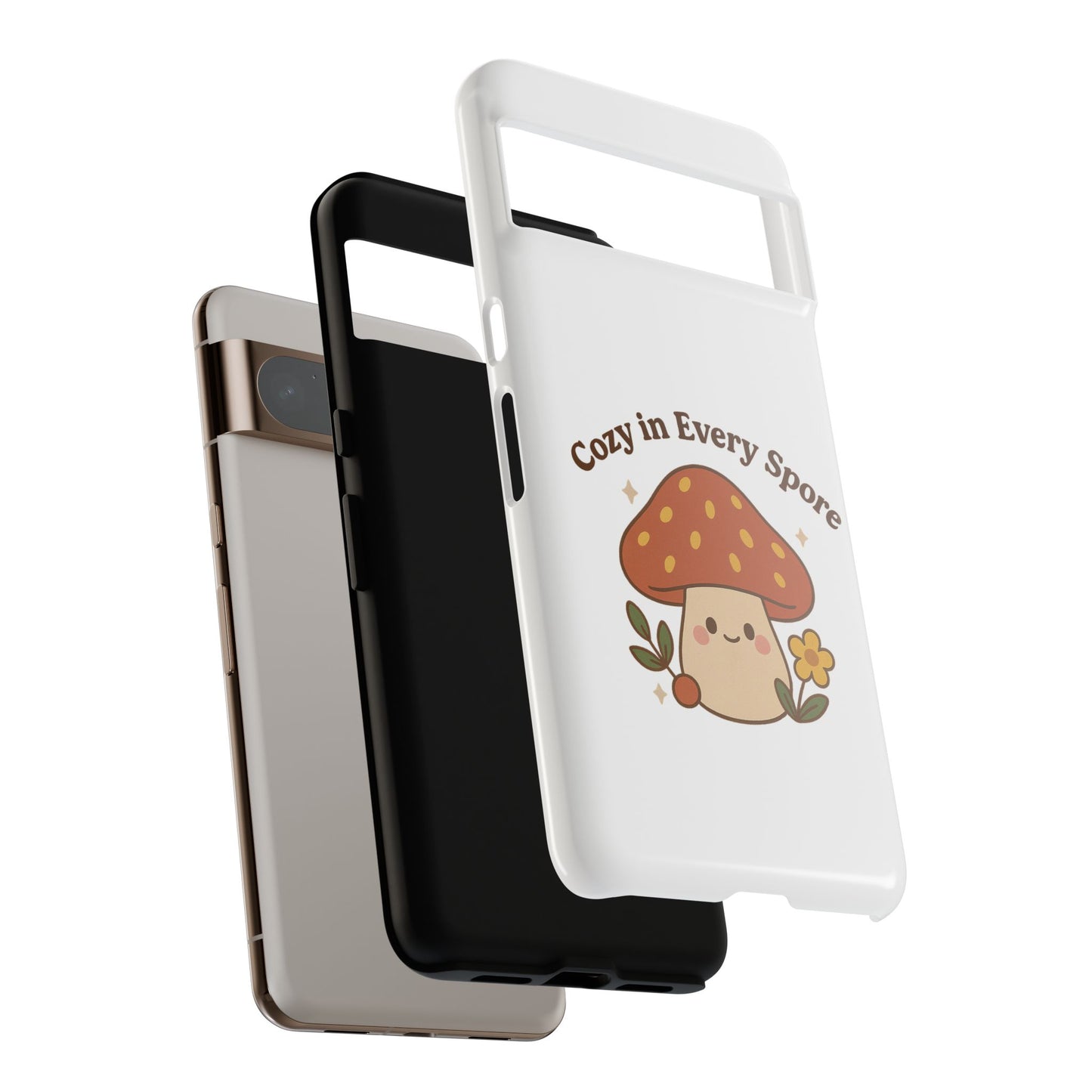 Phone Case - Cozy Mushroom 'Cozy in Every Spore' Design