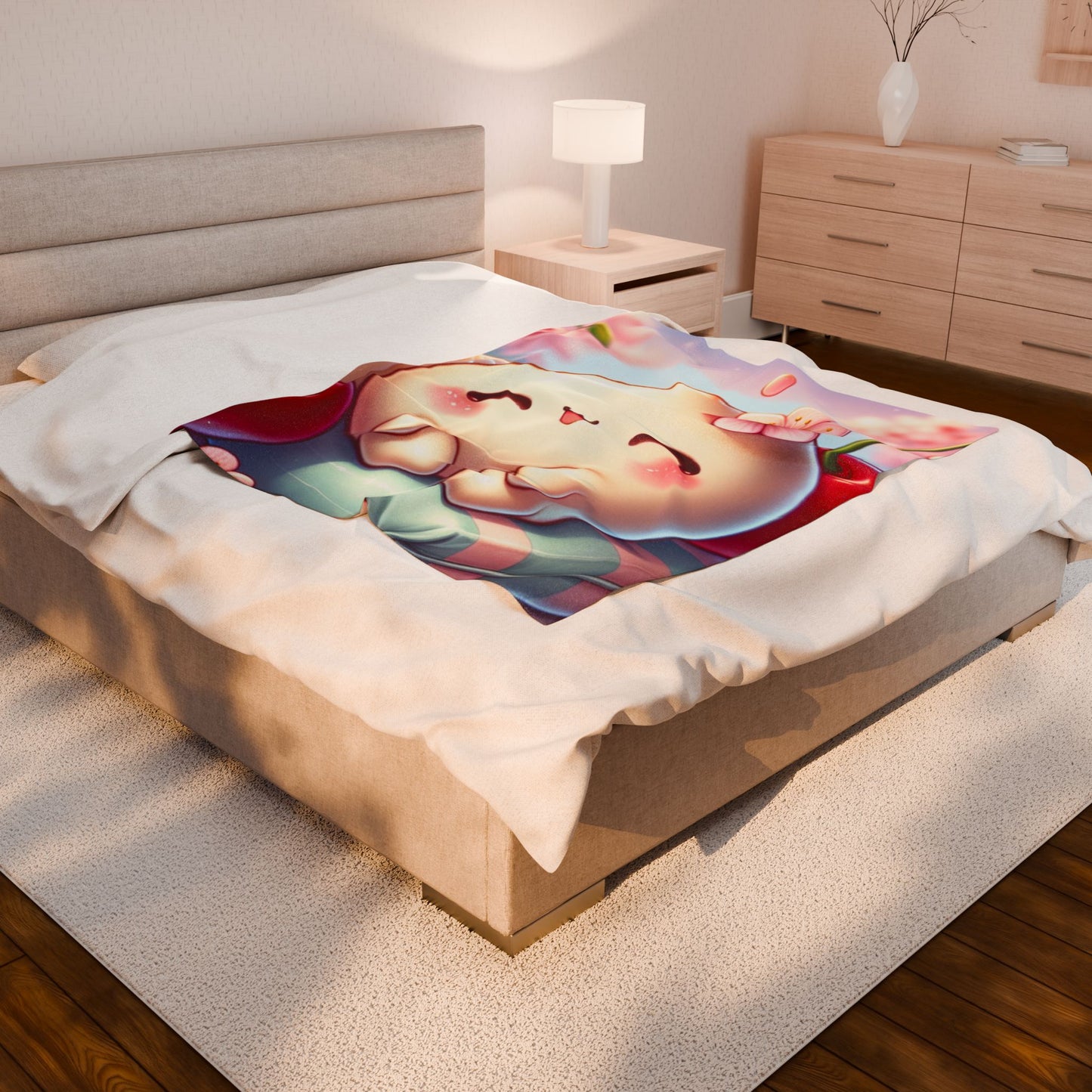 Plush Blanket - Cute Dumpling Design, Cozy and Soft Throw