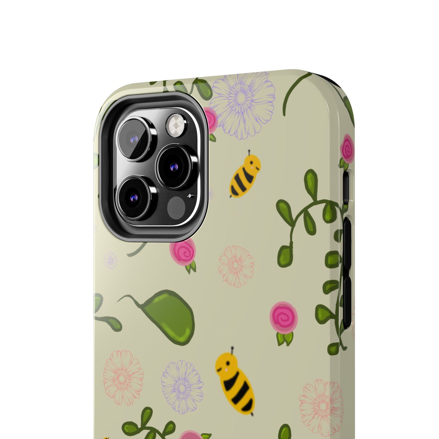 Phone Case - Bees and Flowers Seamless Pattern