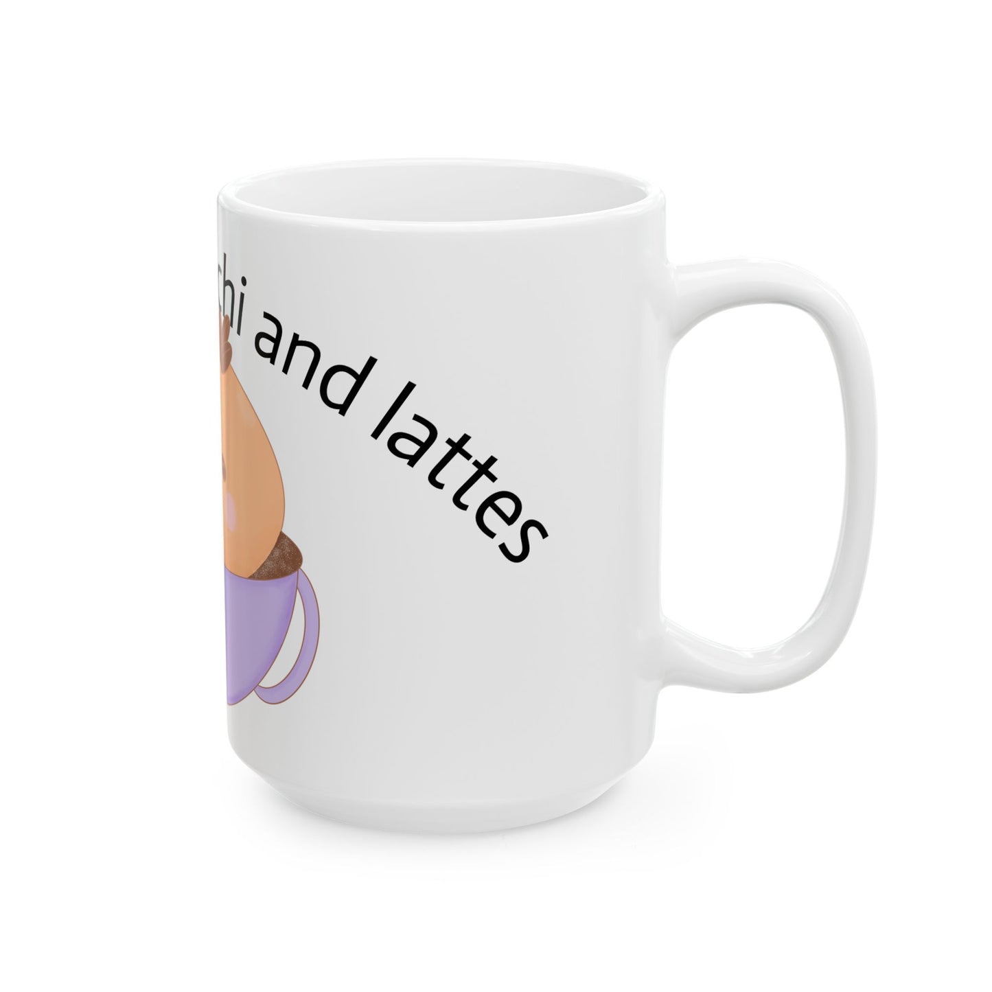 Powered by Mochi and Lattes - Cute Kawaii Mug for Coffee Lovers