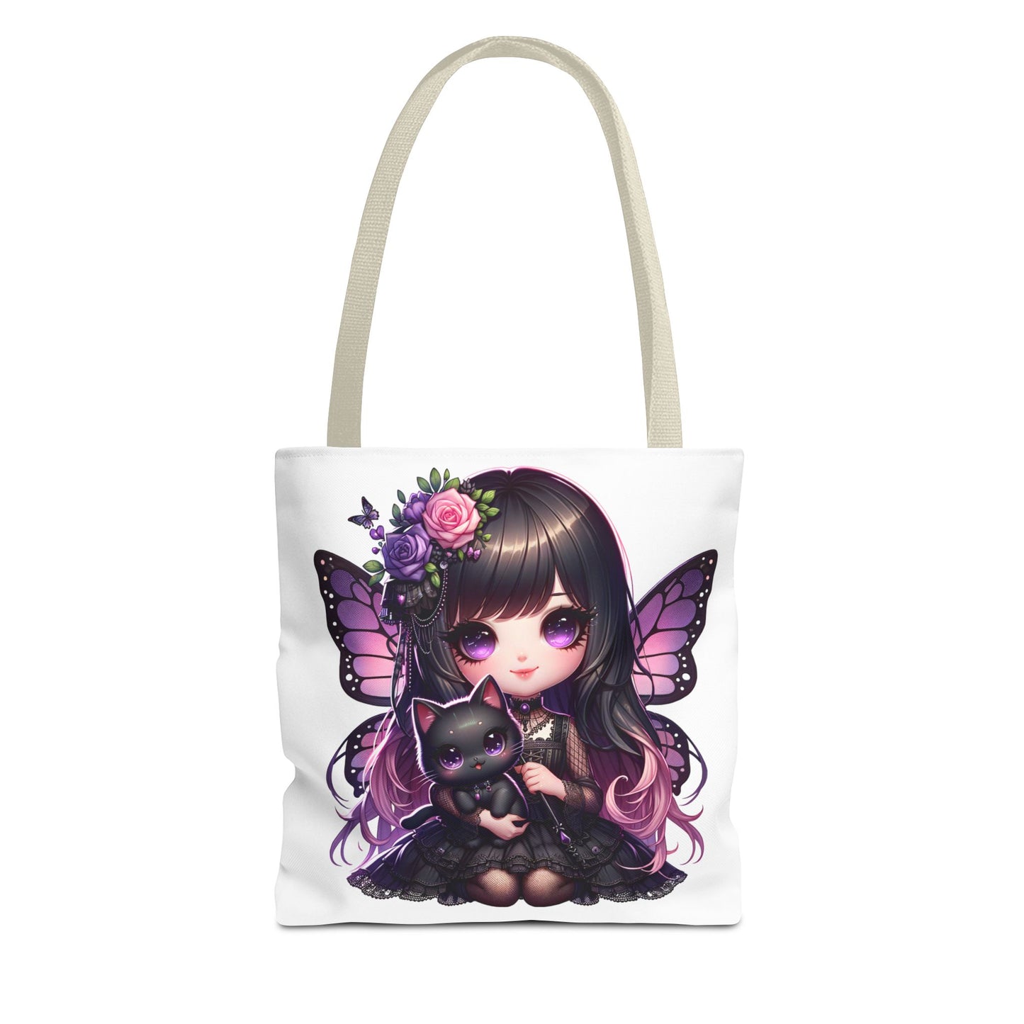 Whimsical Fairy Cat Tote Bag