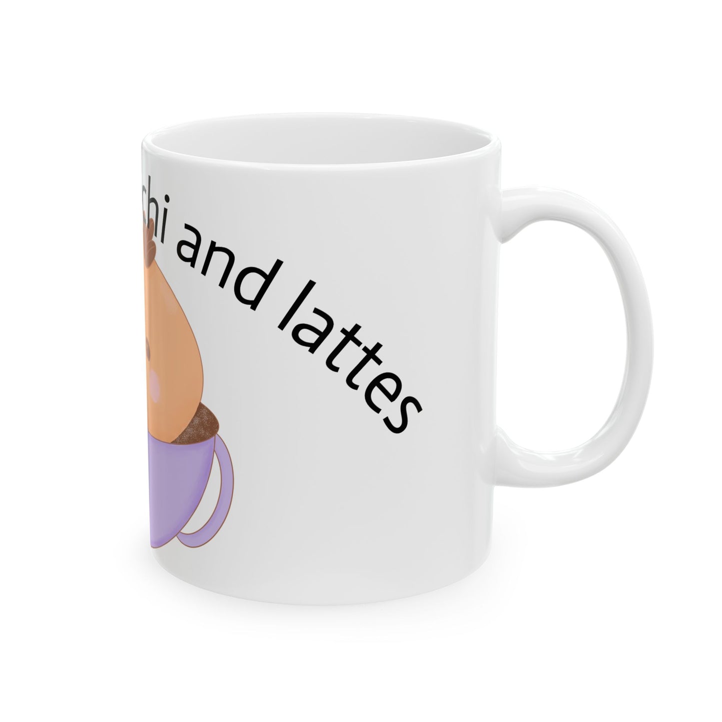 Powered by Mochi and Lattes - Cute Kawaii Mug for Coffee Lovers