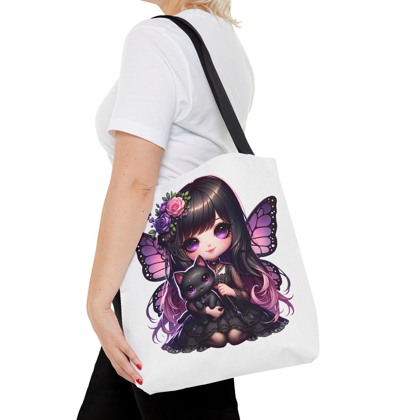 Whimsical Fairy Cat Tote Bag