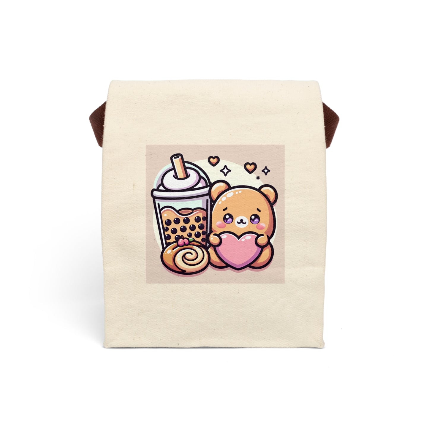 Bear-y Sweet & Boba-licious Lunch Bag – Kawaii Cute Foodie Tote for Snacks on the Go