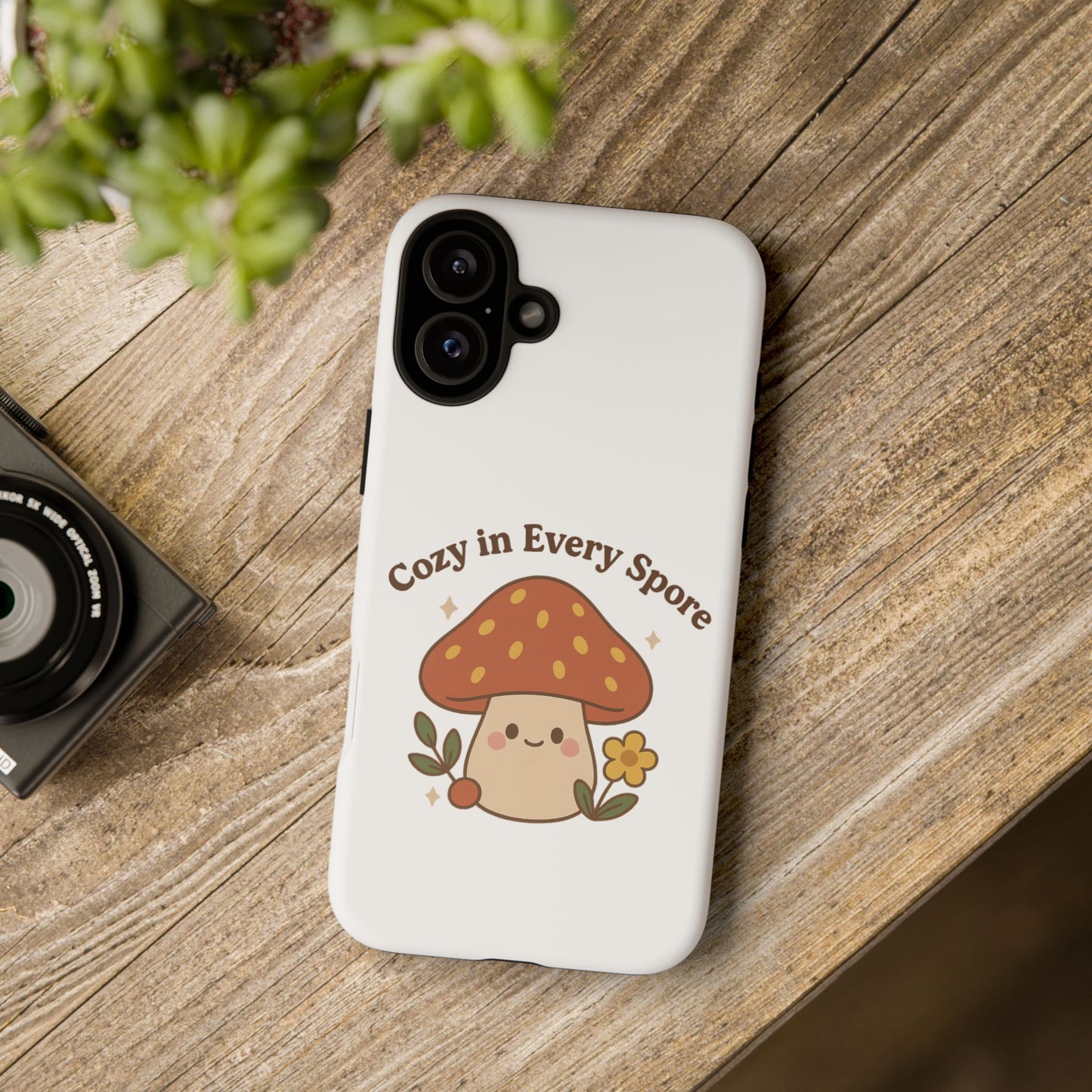 Phone Case - Cozy Mushroom 'Cozy in Every Spore' Design