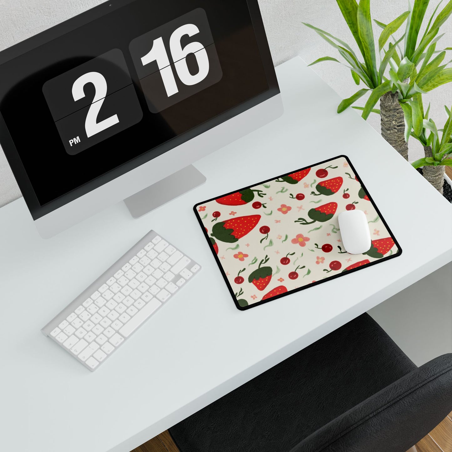 Fruit Desk Mat - Strawberry and Cherry
