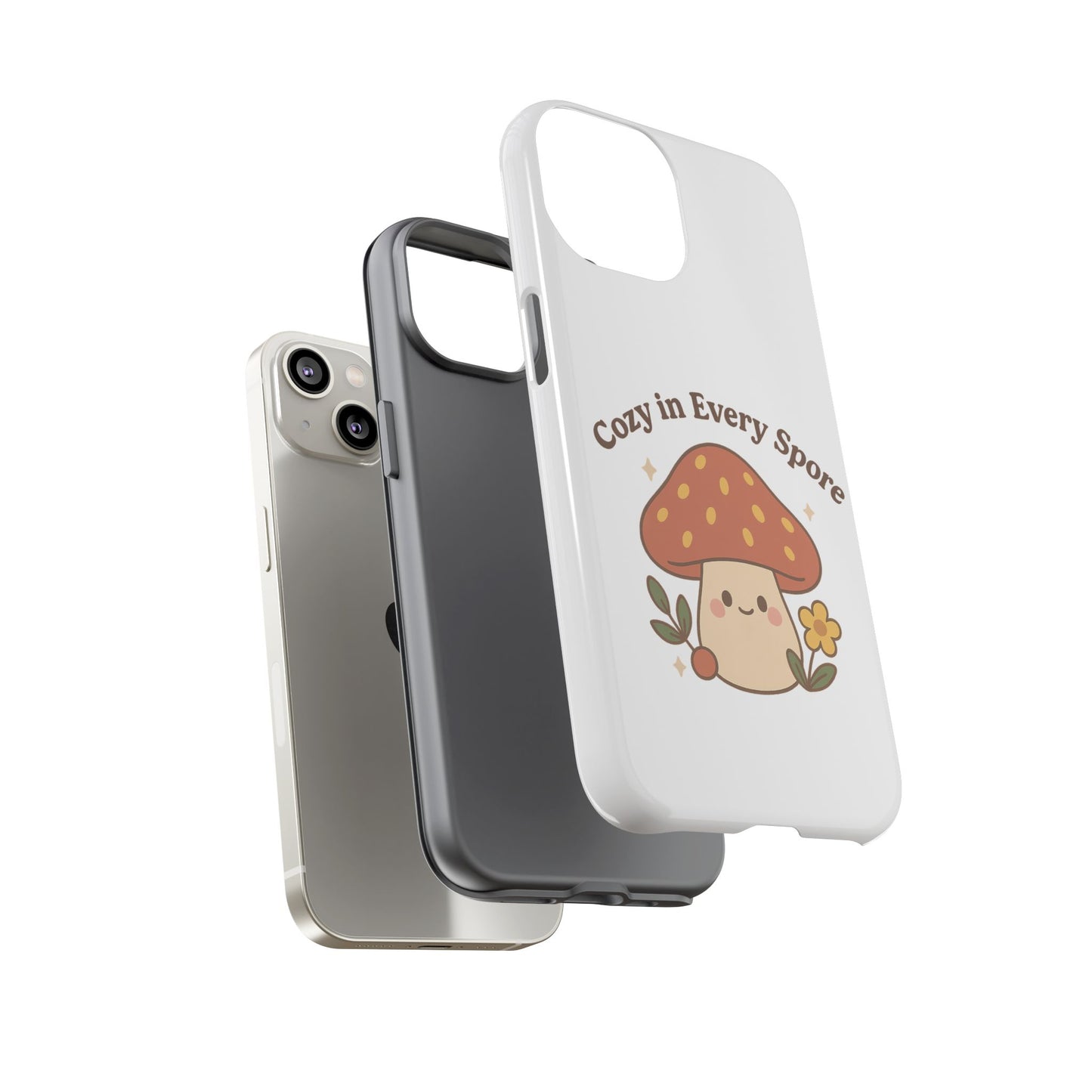 Phone Case - Cozy Mushroom 'Cozy in Every Spore' Design