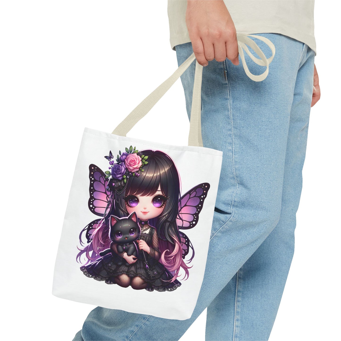 Whimsical Fairy Cat Tote Bag
