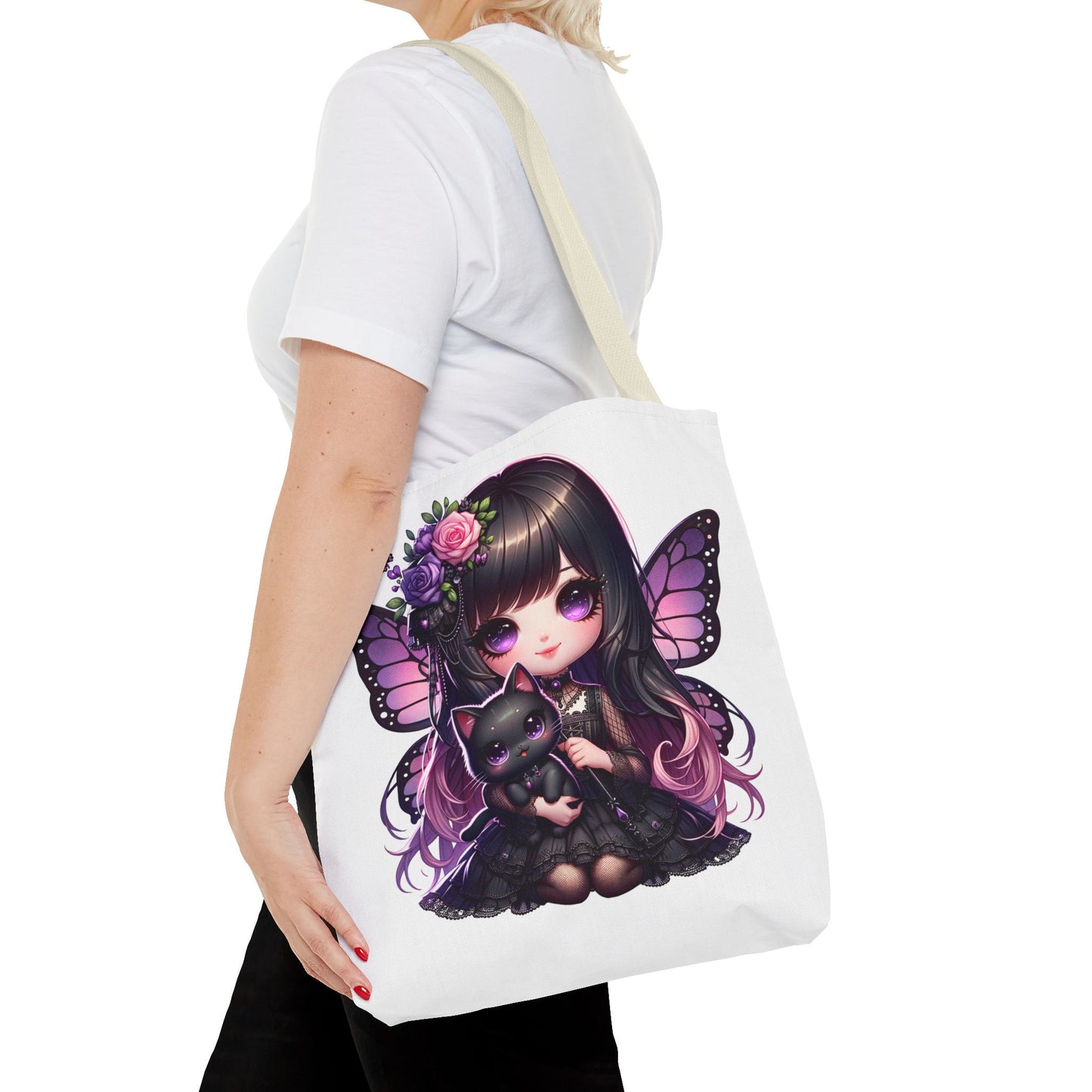 Whimsical Fairy Cat Tote Bag