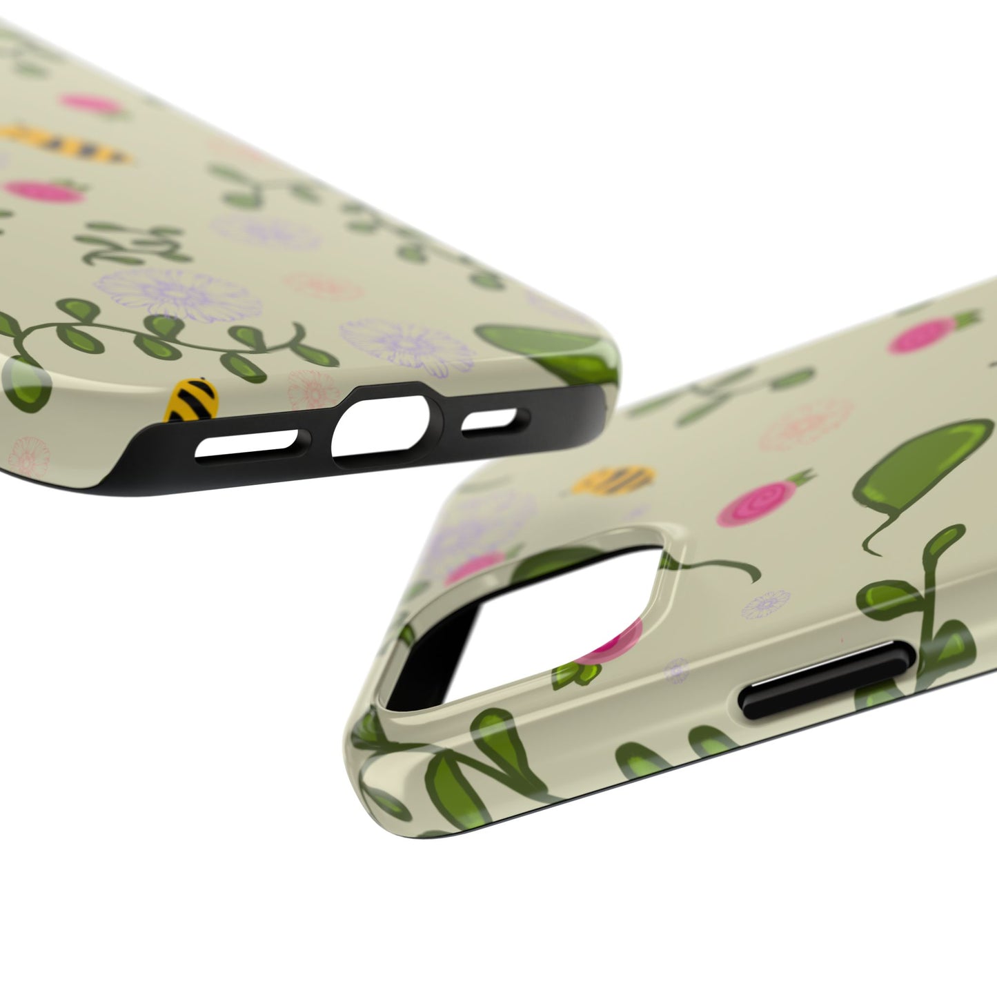 Phone Case - Bees and Flowers Seamless Pattern