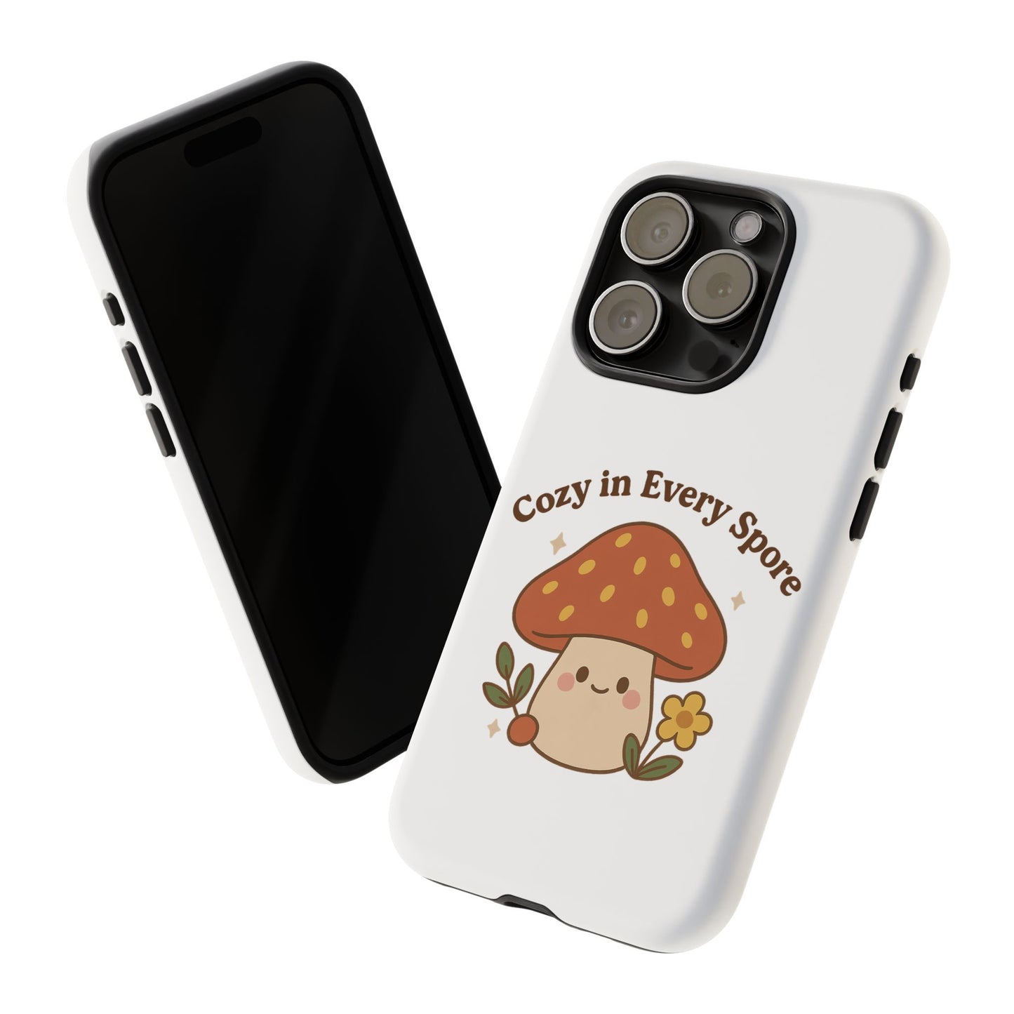 Phone Case - Cozy Mushroom 'Cozy in Every Spore' Design