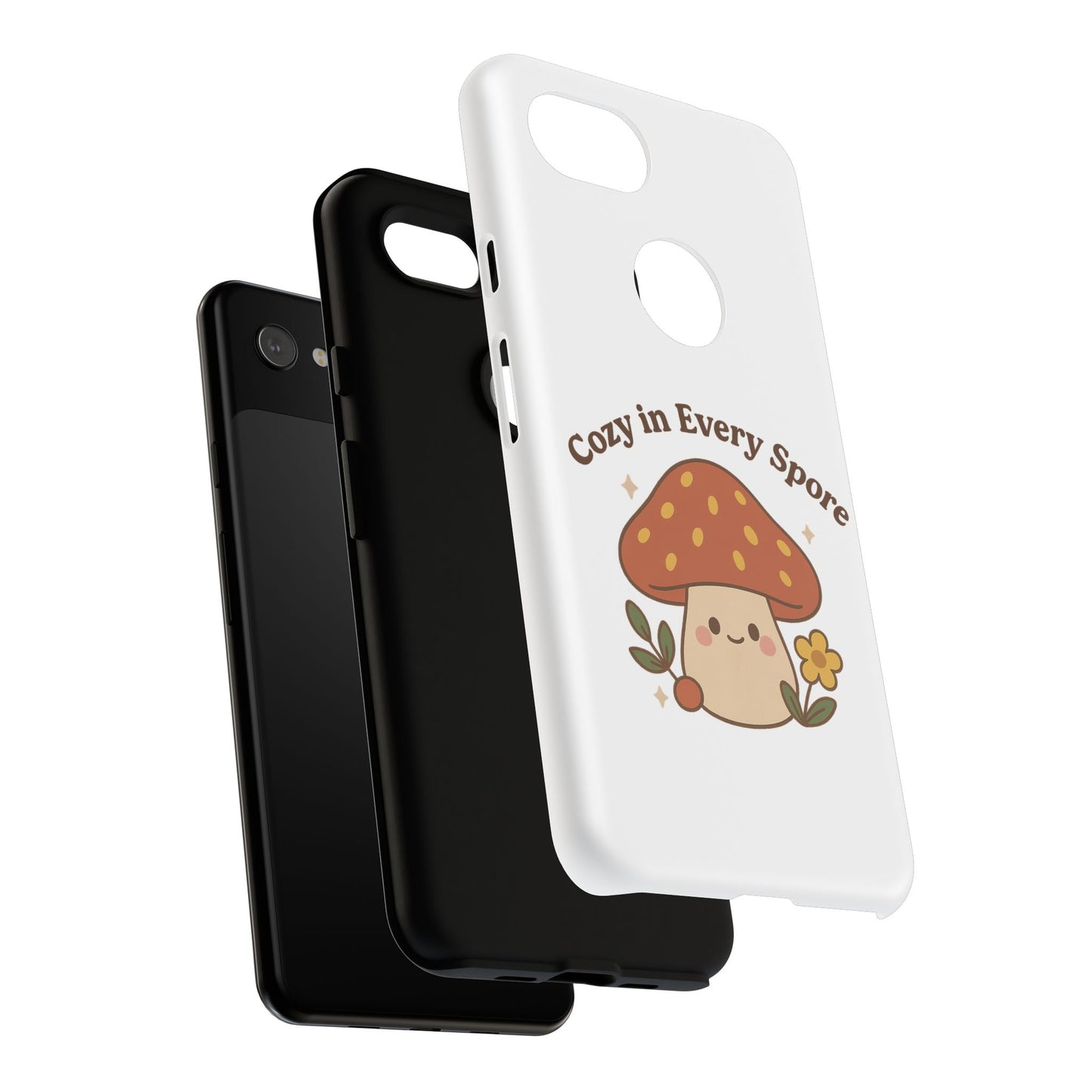 Phone Case - Cozy Mushroom 'Cozy in Every Spore' Design