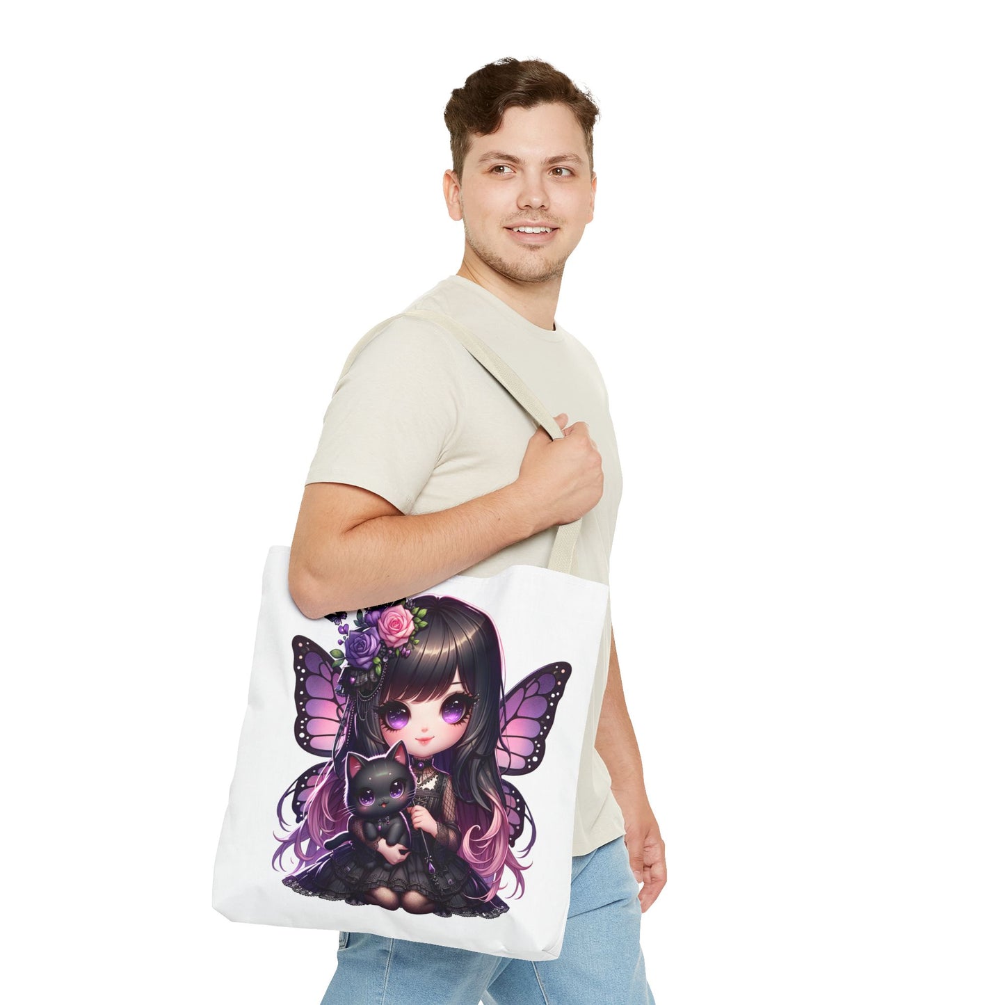 Whimsical Fairy Cat Tote Bag