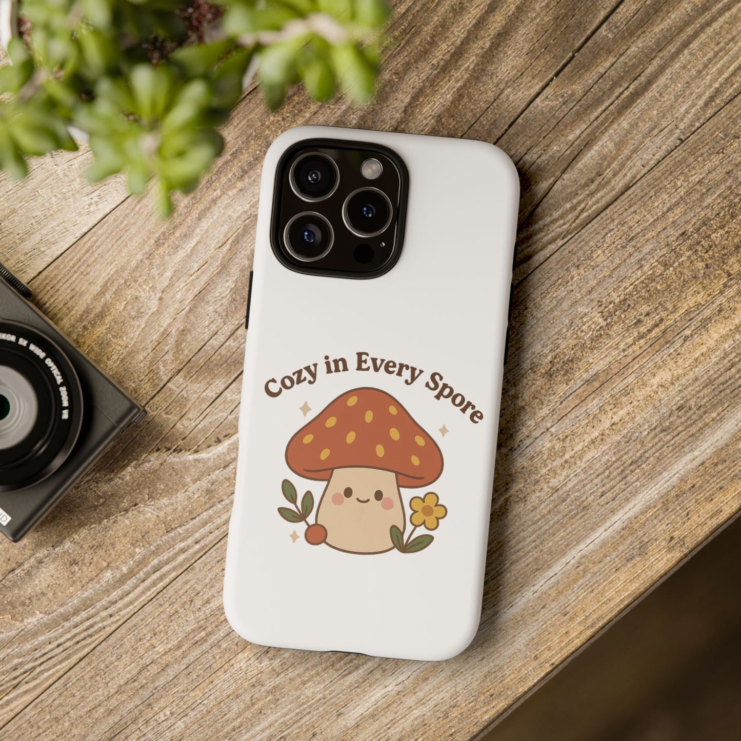 Phone Case - Cozy Mushroom 'Cozy in Every Spore' Design
