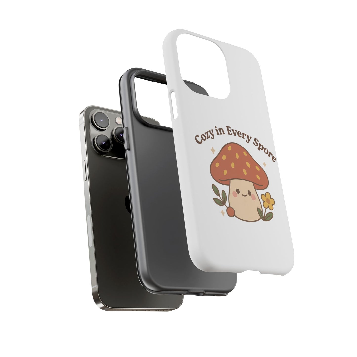 Phone Case - Cozy Mushroom 'Cozy in Every Spore' Design
