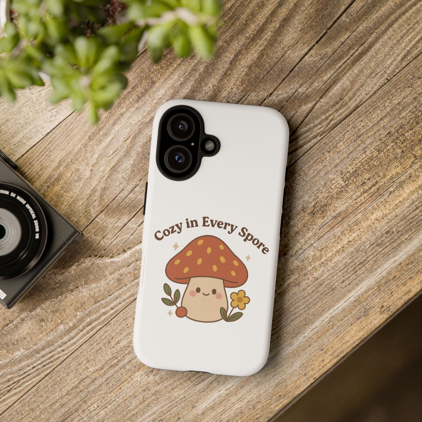 Phone Case - Cozy Mushroom 'Cozy in Every Spore' Design