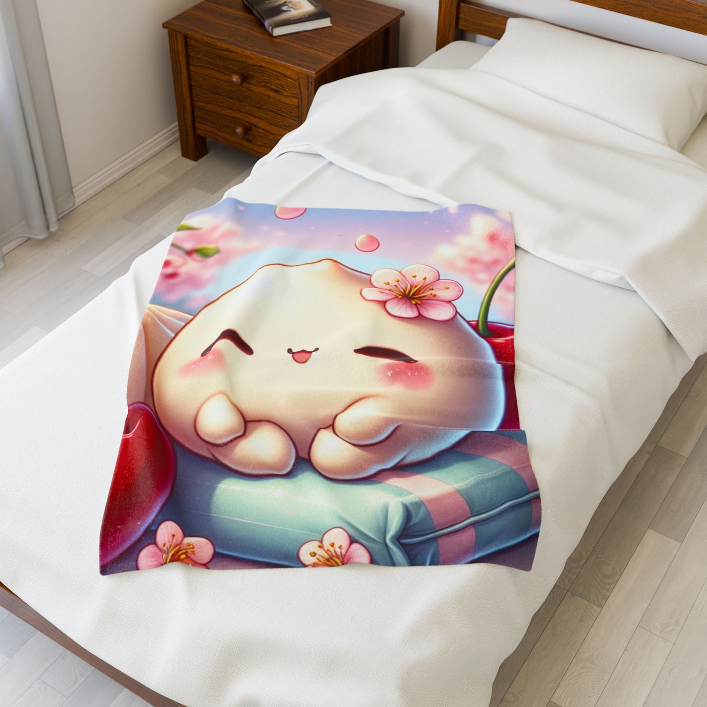 Plush Blanket - Cute Dumpling Design, Cozy and Soft Throw