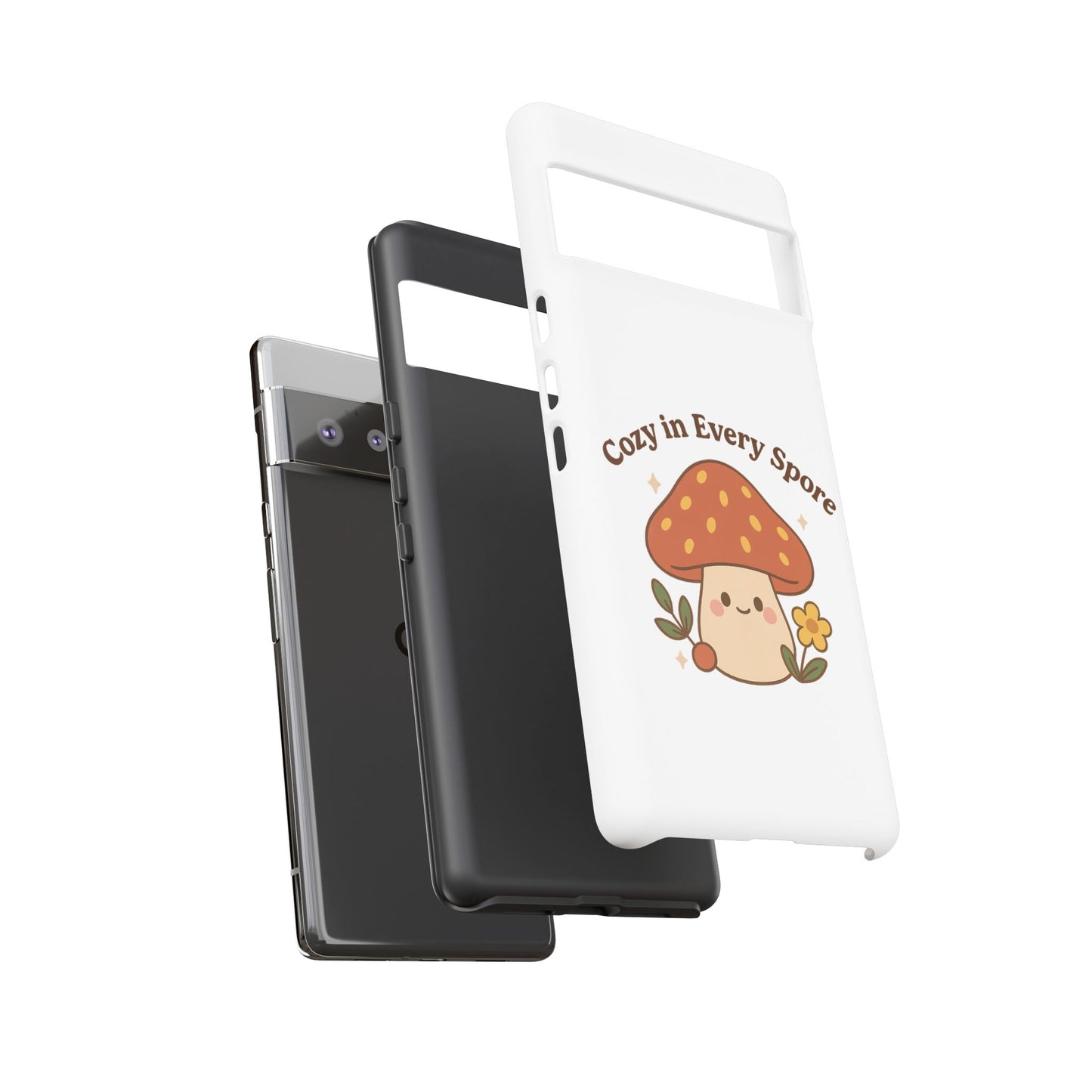 Phone Case - Cozy Mushroom 'Cozy in Every Spore' Design