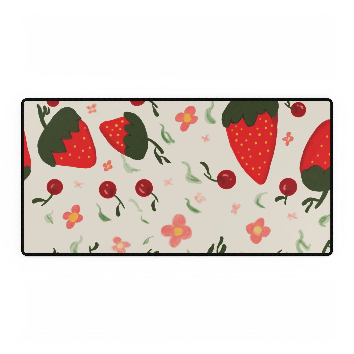 Fruit Desk Mat - Strawberry and Cherry