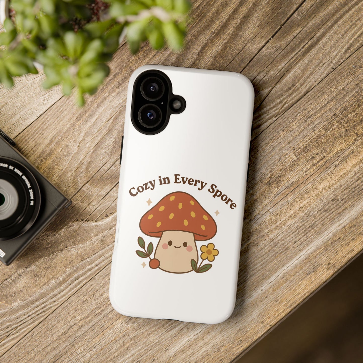 Phone Case - Cozy Mushroom 'Cozy in Every Spore' Design