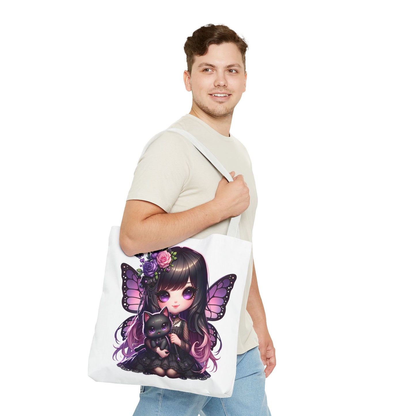 Whimsical Fairy Cat Tote Bag