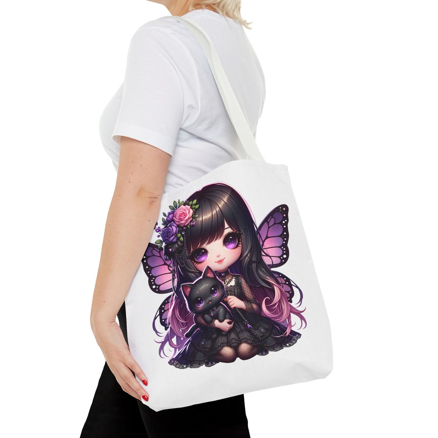 Whimsical Fairy Cat Tote Bag