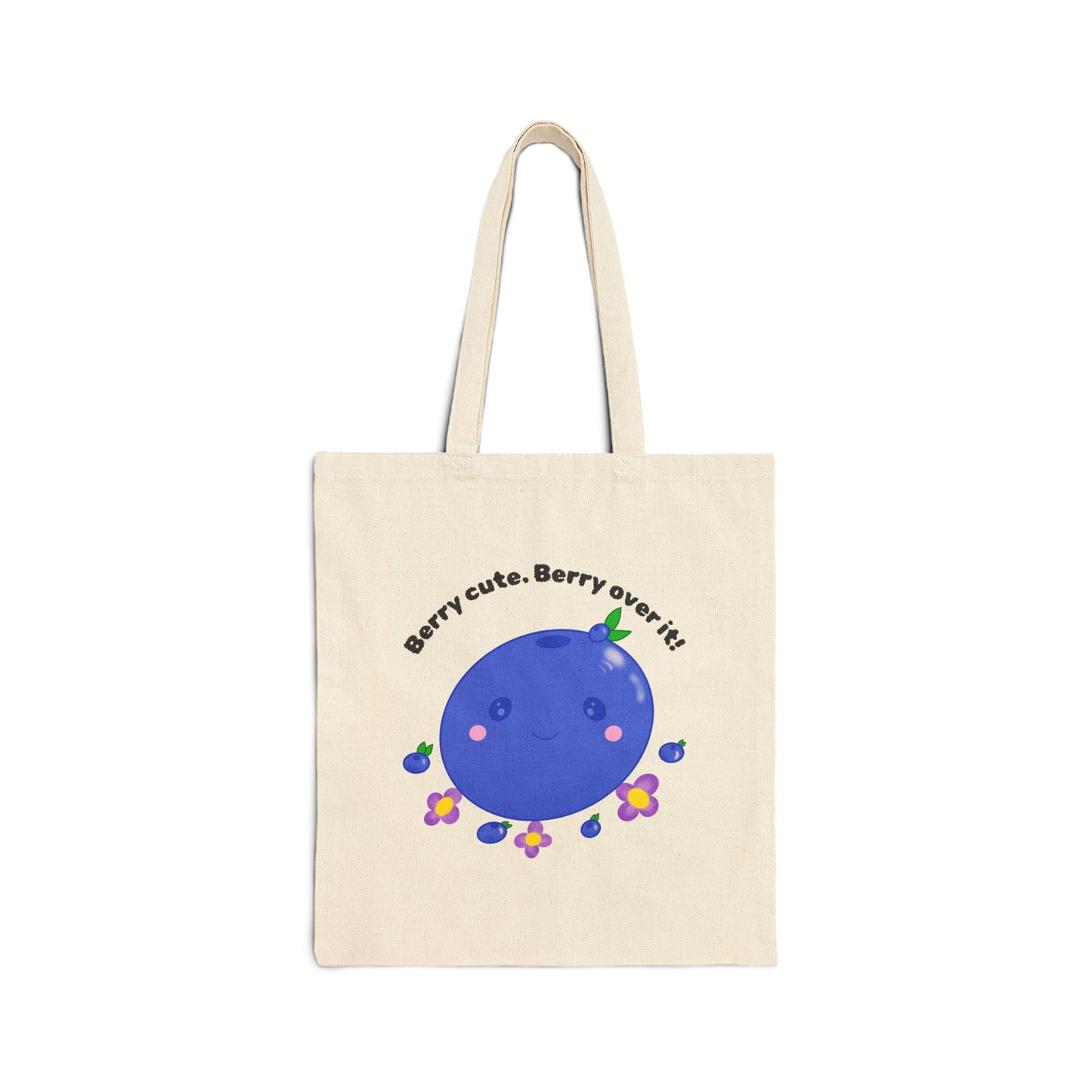 Berry Cute. Berry Over It! - Kawaii Blueberry Eco-Friendly Tote Bag